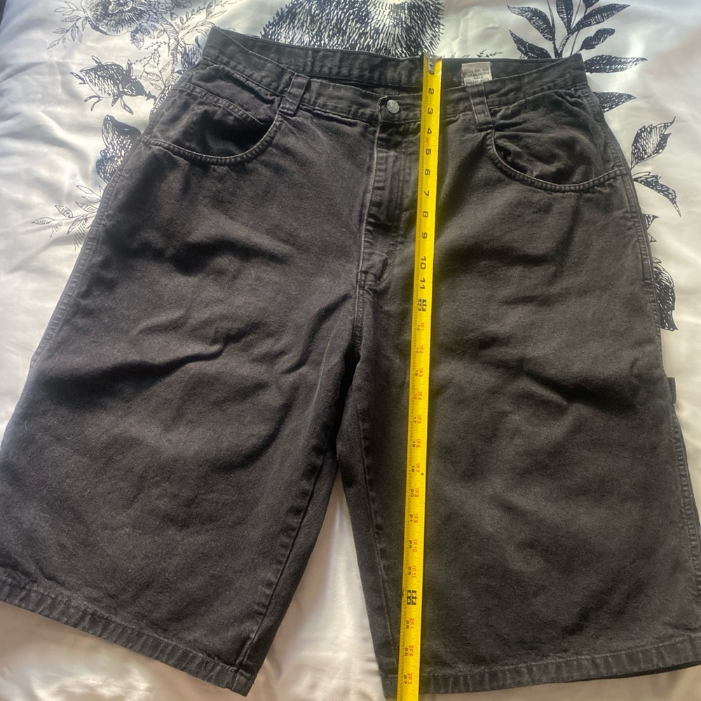 black versace jean shorts